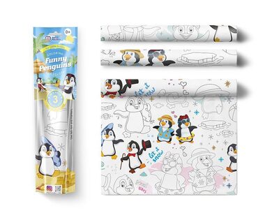 Pexi Maltischdecken 3-tlg. - Lustige Pinguine / ab 3 Jahren