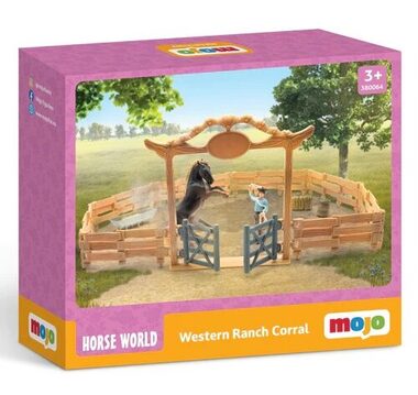 Mojo Western Ranch Corral mit Pferd und Cowboy / ab 3 Jahren