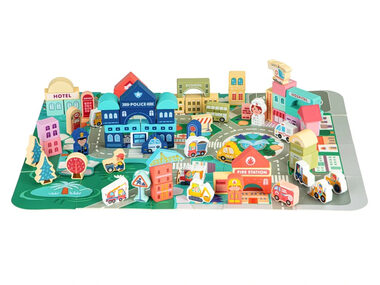 ECOTOYS Holzbausteine Tiere / 8 Bausteine / ab 3 Jahren