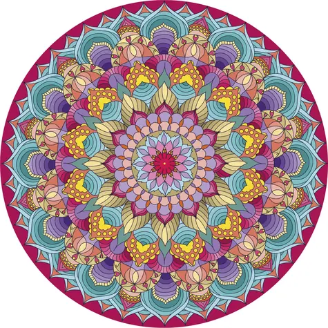 GRAFIX Diamantmalerei auf Rahmen Mandala rosa 30cm
