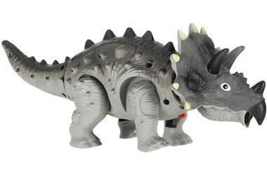 KIK Laufender Dinosaurier Triceratops mit Lichtern und Geräuschen / ab 3 Jahren