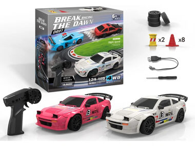 QST RC-Car Drift High Speed 4WD / LED-Beleuchtung / 1:24 / 2,4 GHz / weiß / ab 6 Jahren