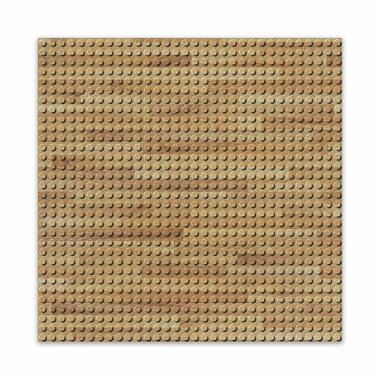 BRIXIES PLUS 225.002 Design-Bauplatte - Holz 25,5 x 25,5 cm