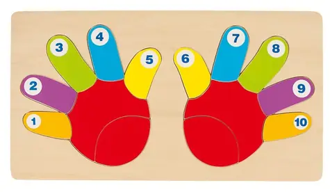 GOKI Holz-Einlegepuzzle Hände / ab 2 Jahren