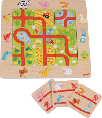 GOKI Brettspiel Finde den Weg zum Bauernhof / ab 4 Jahren