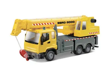 Bburago Servicefahrzeug Bau-LKW mit Kran / Maßstab 1:43