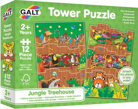Asmodee Puzzle Tower: Dschungel / ab 2 Jahren