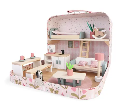 2Kids Toys Puppenhaus im Koffer Küche