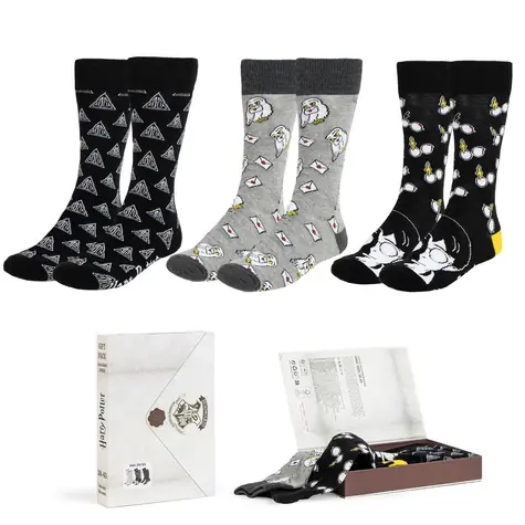 Harry-Potter-Socken, 3 Paar / Größe 36-43