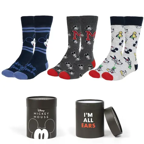 Mickey-Socken, 3 Paar / Größe 38-45