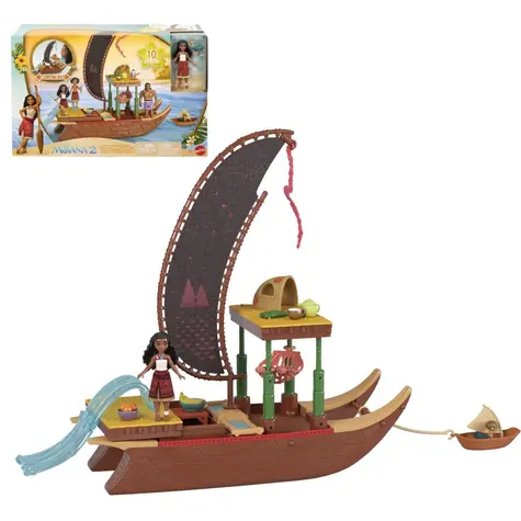 Mattel Girlande kleine Puppe Vaiana, die sich in ein Boot verwandelt / ab 3 Jahren