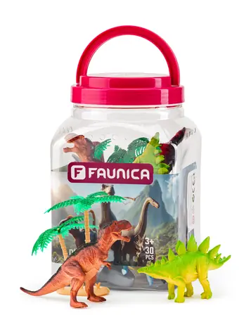 Faunica Tierfiguren-Set in Mega Röhre - Dinosaurier / ab 3 Jahren