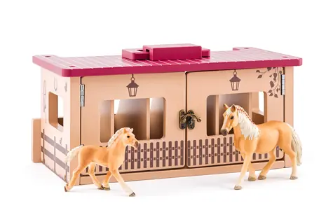 Faunica Stall mit zwei Pferden / ab 3 Jahren