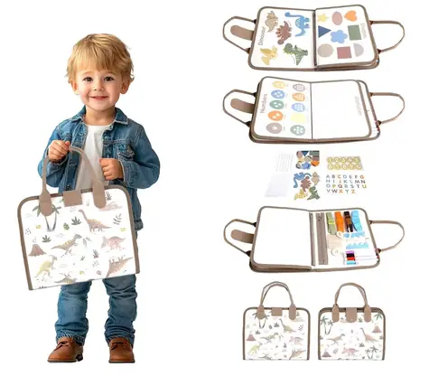 2Kids Toys Sensorisches Beschäftigungsbuch Dinosaurier 1 / ab 3 Jahren