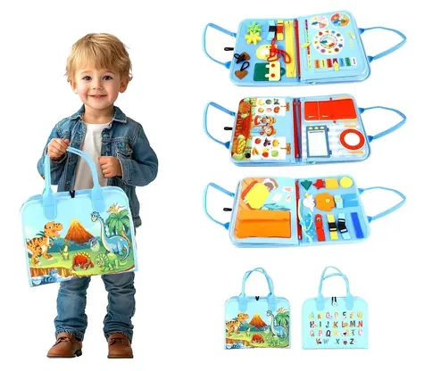 2Kids Toys Sensorisches Beschäftigungsbuch Dinosaurier 3 / ab 3 Jahren