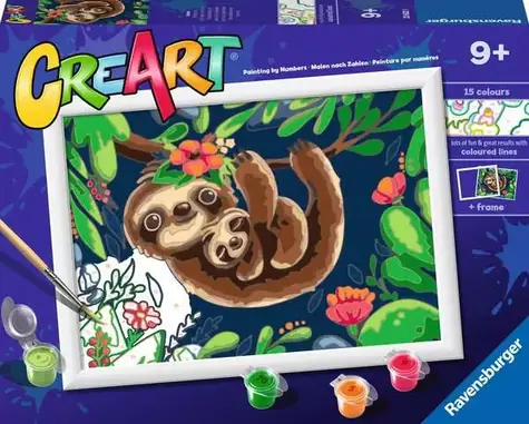 Ravensburger 236329 CreArt Niedliche Faultiere / ab 9 Jahren / Version: SV/DA/NO/FI/CS/SK