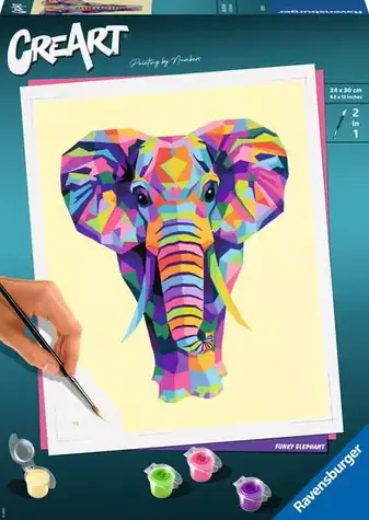 Ravensburger 289950 CreArt Lustiger Elefant / ab 12 Jahren / Version: SV/DA/NO/FI/CS/SK