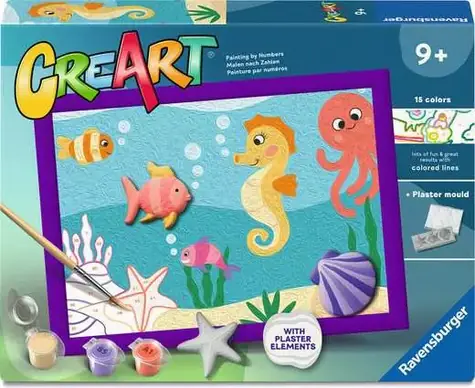 Ravensburger 120232681 CreArt Seepferdchen (mit Gipsform) / Alter ab: 9 Jahren / Version: international