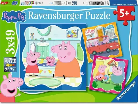 Ravensburger 120042884 Peppa Pig 3x49 Teile / Alter ab: 5 Jahren / Version: International