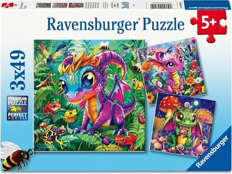 Ravensburger 120043010 Drachen entdecken die Natur 3x49 Teile / Alter ab: 5 Jahren / Version: international