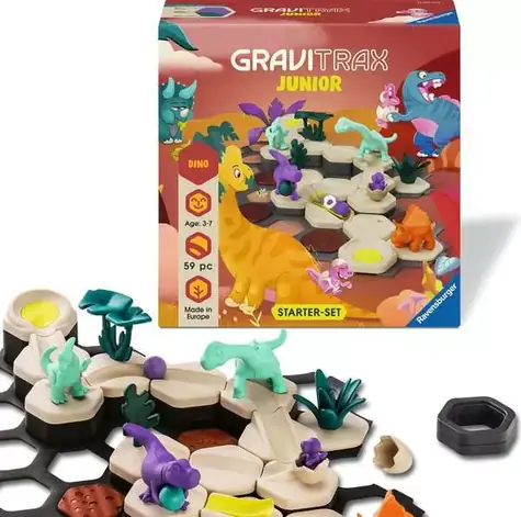Ravensburger 120200031 GraviTrax Junior Dinosaurier Starterset S / Alter ab: 3 Jahren / Version: international