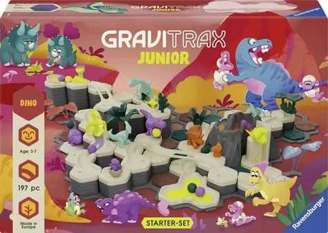 Ravensburger 248452 GraviTrax Junior Dinosaurier Starterset XXL / Alter ab: 3 Jahren / Version: international