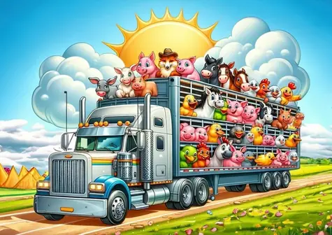 Kunstpuzzle 35414 LKW-Reise / 100 Teile / ab 5 Jahren