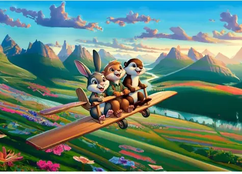 Kunstpuzzle 35409 Puzzle „Mutige Piloten“ / 100 Teile / ab 5 Jahren