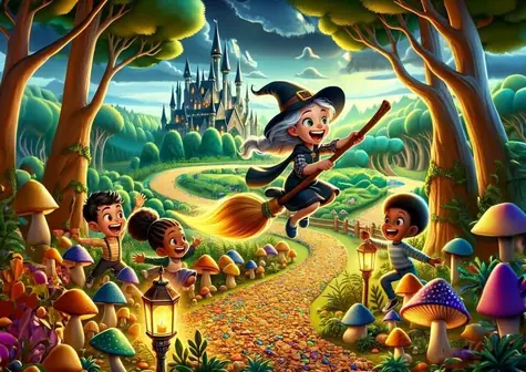 Kunstpuzzle 35412 Puzzle „Niedliche Hexe“ / 100 Teile / ab 5 Jahren