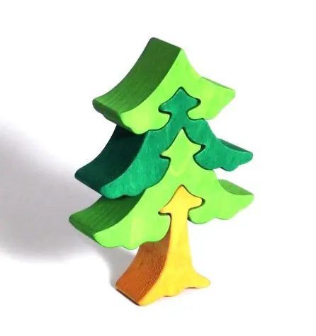 Fauna Holzpuzzle aus massivem Tannenholz / ab 3 Jahren