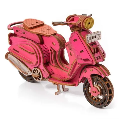 Little Story 3D-Holzpuzzle Sting Scooter rosa