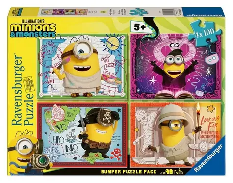 Ravensburger 120043539 Minions 3 / 4x100 Stück / ab 5 Jahren