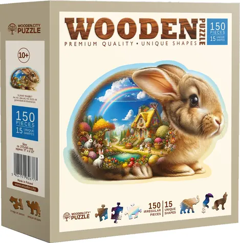 Wooden City Holzpuzzle Hase 150 Teile / ab 10 Jahren