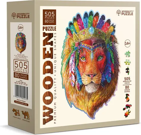 Wooden City Holzpuzzle Mystischer Löwe 505 Teile / ab 14 Jahren