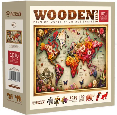 Holzstadt-Puzzle, farbiger Wooden City , 1010 Teile / ab 14 Jahren