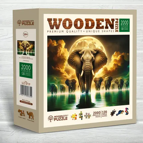 Wooden City Holzpuzzle Elefantenträume 2000 Teile / ab 14 Jahren