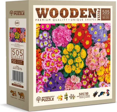 Wooden City Holzpuzzle „Blühende Blumen“, 505 Teile / ab 14 Jahren