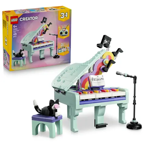 LEGO® Creator 3-in-1 31392 Musikalische Dekoration: Klavier mit Katze / Anzahl der Teile: 485 / ab 9 Jahren