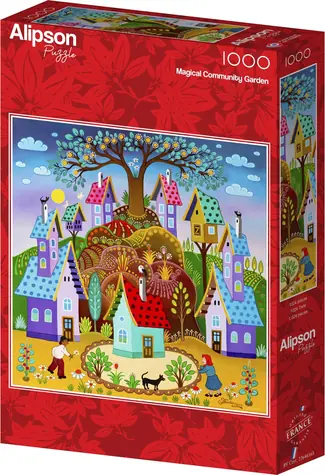 ALIPSON Quadratisches Puzzle Zaubergarten / 1000 Teile / ab 14 Jahren