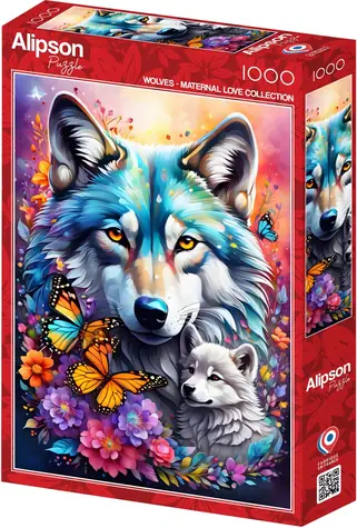 ALIPSON Puzzle Mutterliebe: Wölfe / 1000 Teile / ab 14 Jahren