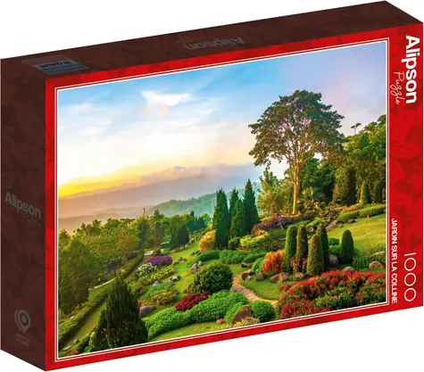 ALIPSON Puzzle Garten auf dem Hügel / 1000 Teile / ab 14 Jahren