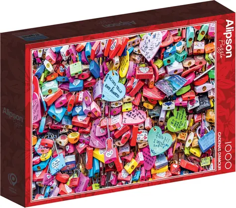 ALIPSON Puzzle Vorhängeschlösser in Liebe / 1000 Teile / ab 14 Jahren