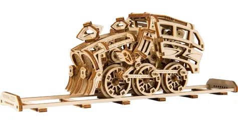 Wooden City 3D-Holzpuzzle Traumexpress mit Gleisen / 220 Teile / ab 14 Jahren