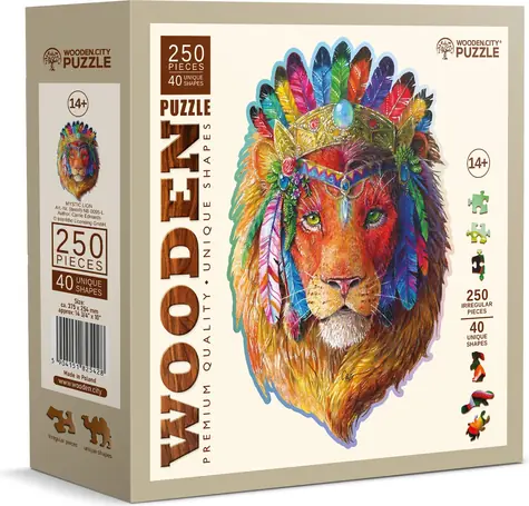 Wooden City Holzpuzzle Mystischer Löwe / 250 Teile / ab 14 Jahren