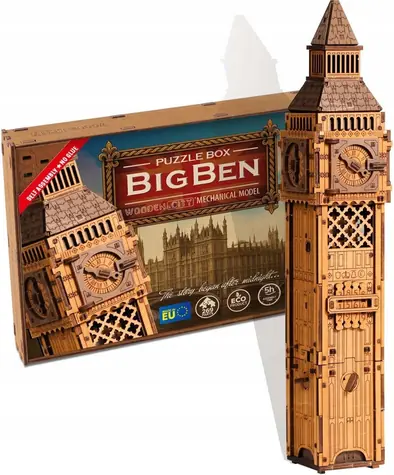 Wooden City 3D-Holzpuzzle Escape-Puzzlebox: Big Ben / 269 Teile / ab 15 Jahren