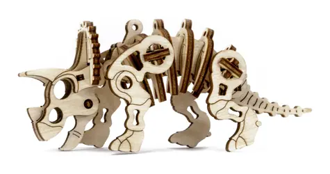 3D-Holzpuzzle „Triceratops“ von Wooden City / 40 Teile / ab 8 Jahren