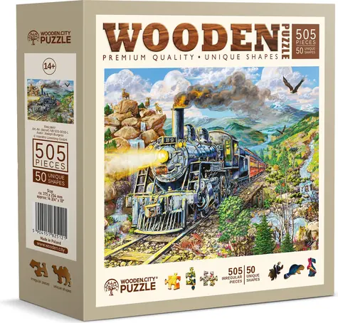 Wooden City Holzpuzzle Eisenbahn / 505 Teile / ab 14 Jahren