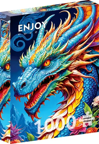 ENJOY Puzzle Blauer Drache / 1000 Teile / ab 14 Jahren