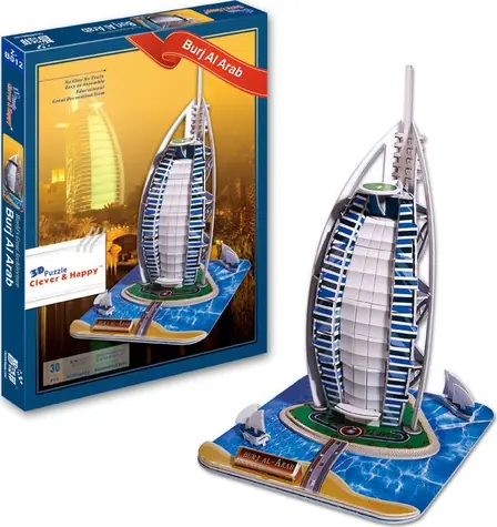 CLEVER&HAPPY 3D-Puzzle Burj Al Arab / 30 Teile / ab 3 Jahren