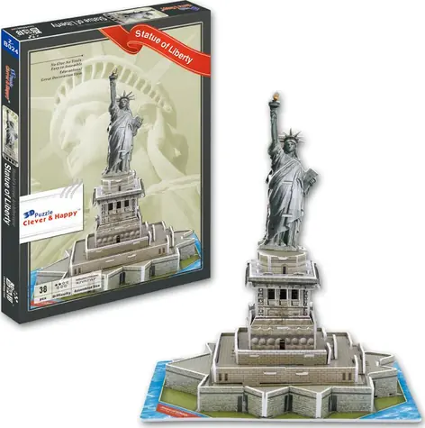 CLEVER&HAPPY 3D-Puzzle Freiheitsstatue / 38 Teile / ab 3 Jahren